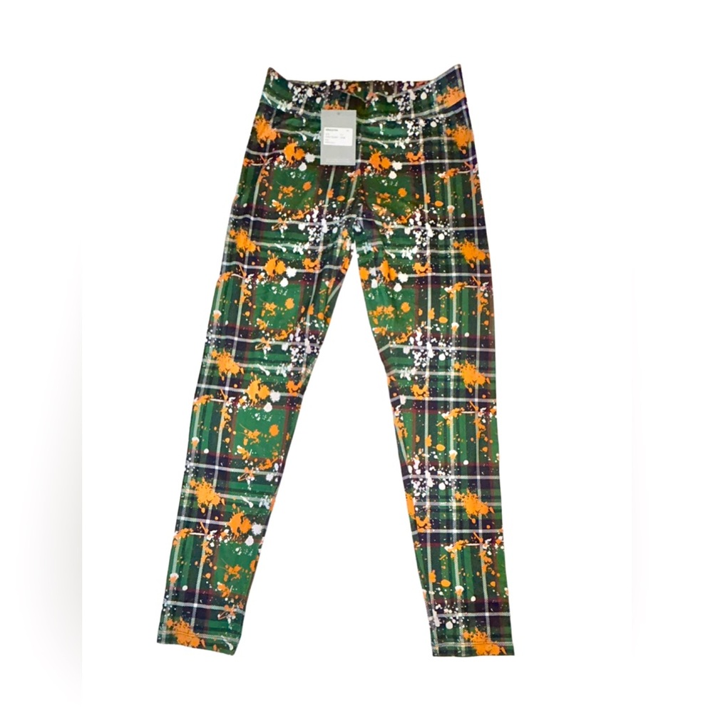 Tartan Plaid Saint Patrick’s Day Leggings Women's Size Large
